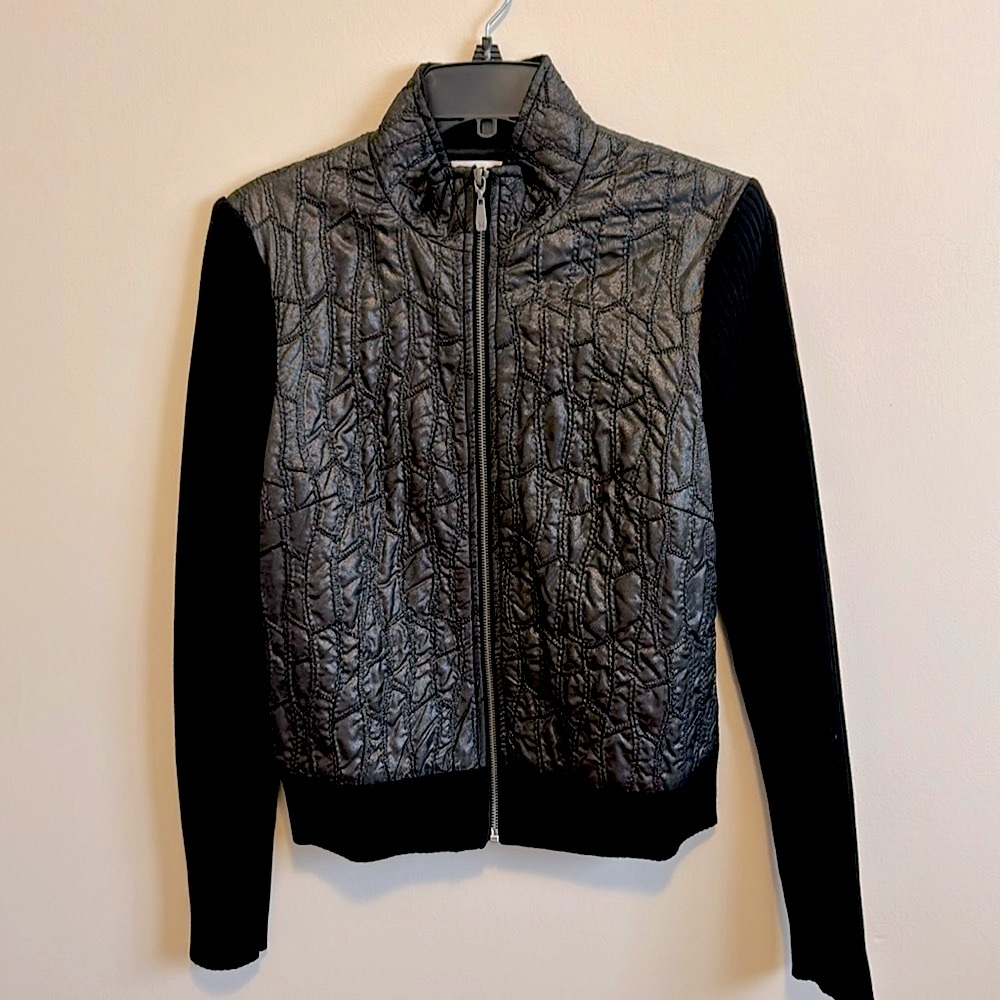 NWOT Black sweater jacket by Peter Nygard, women’s size M